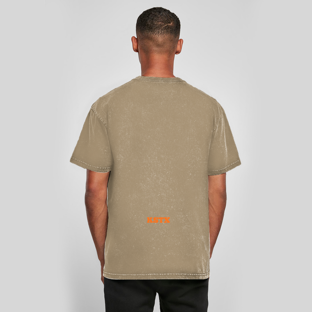 Oversize washed t-shirt for men, casual streetwear style, vintage look