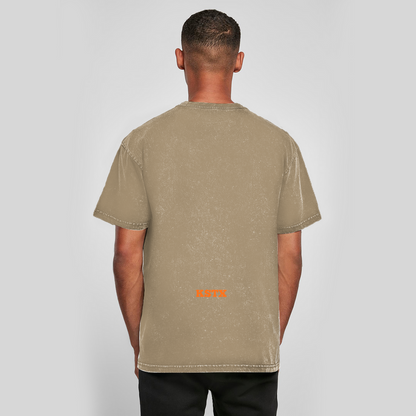 Oversize washed t-shirt for men, casual streetwear style, vintage look