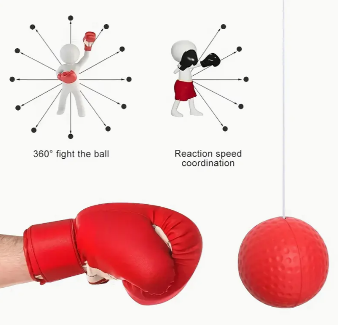 Box reflex training set for speed, reaction, and boxing practice at home or gym