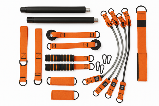 All-in-One Pilates & Resistance Training Set for full-body workouts, toning, and home fitness training.