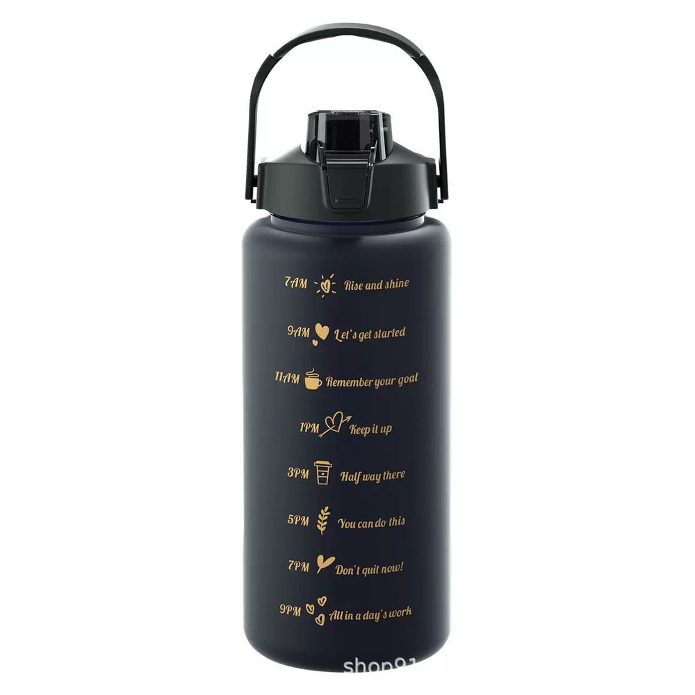 2L motivational water bottle for workouts, fitness, and daily hydration