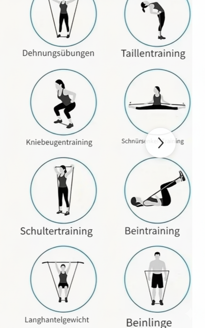 Resistance bands set for workouts, home fitness, and strength training