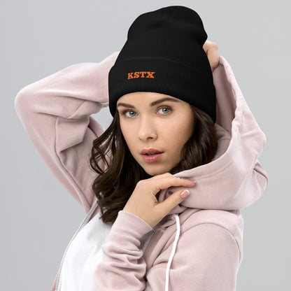 Umgeschlagene Beanie – warm, folded knit hat for casual wear and winter comfort.