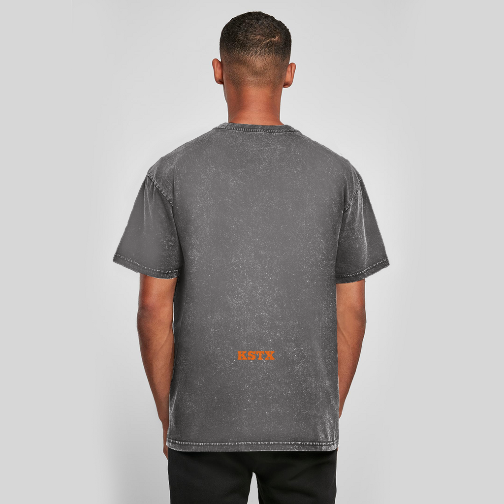 Oversize washed t-shirt for men, casual streetwear style, vintage look