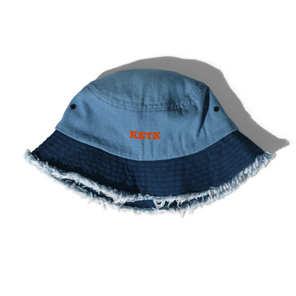 StreetFit denim bucket hat, unisex streetwear style, casual everyday accessory