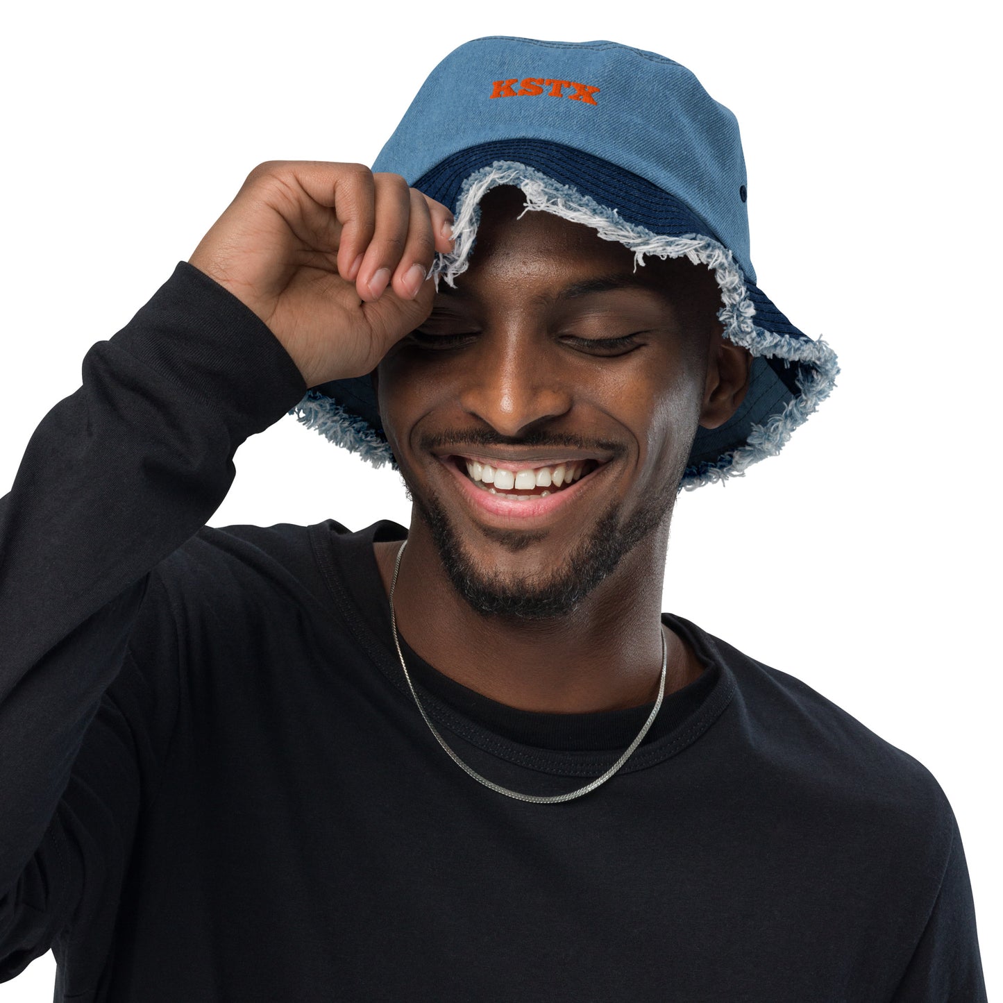 StreetFit denim bucket hat, unisex streetwear style, casual everyday accessory