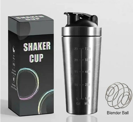 Premium 750 ml stainless steel shaker cup for protein shakes and gym workouts