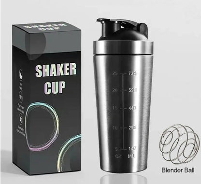 Premium 750 ml stainless steel shaker cup for protein shakes and gym workouts