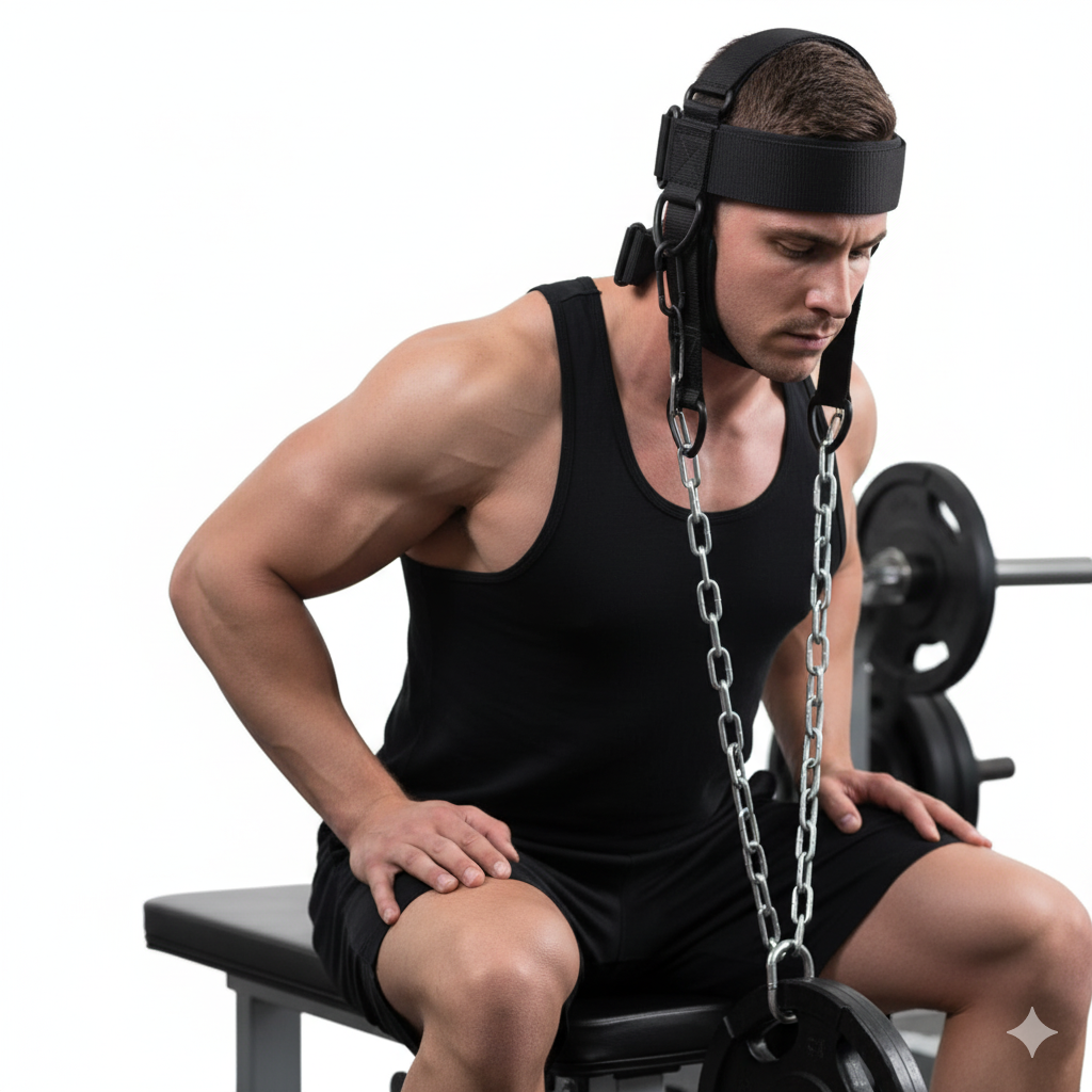 Power neck trainer for strengthening neck muscles and home workouts