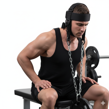 Power neck trainer for strengthening neck muscles and home workouts