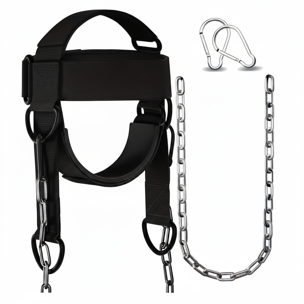 Power neck trainer for strengthening neck muscles and home workouts