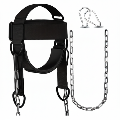 Power neck trainer for strengthening neck muscles and home workouts