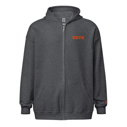 Unisex Heavy-Blend Zip Hoodie for casual wear, warmth, and comfort with full-zip design.