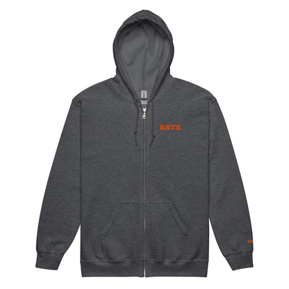 Unisex Heavy-Blend Zip Hoodie for casual wear, warmth, and comfort with full-zip design.