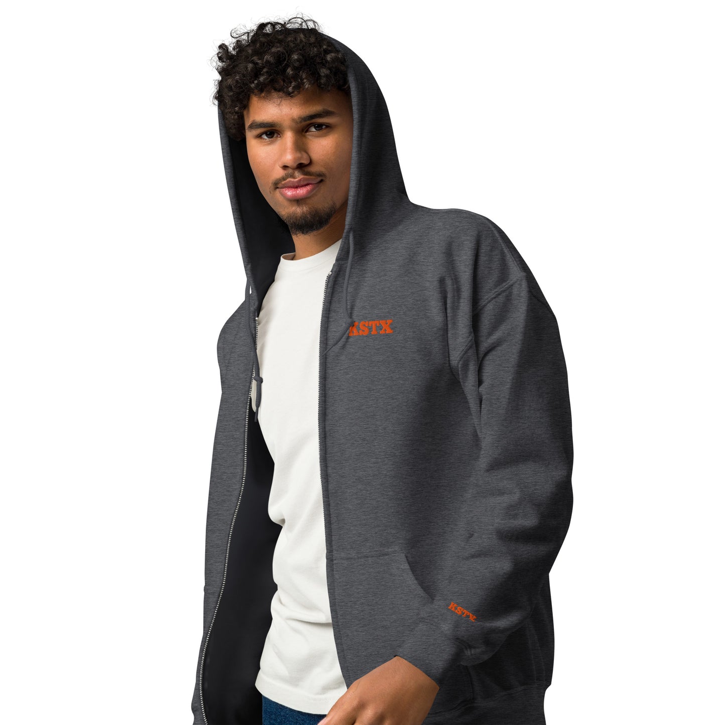 Unisex Heavy-Blend Zip Hoodie for casual wear, warmth, and comfort with full-zip design.