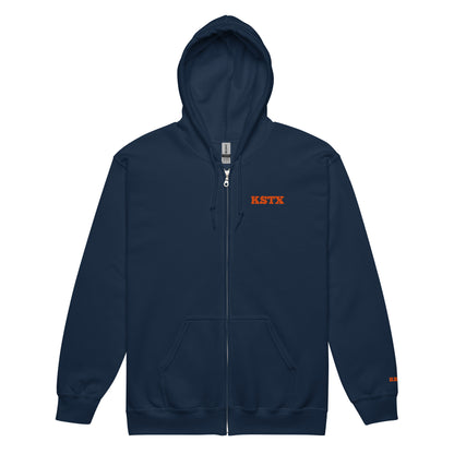 Unisex Heavy-Blend Zip Hoodie for casual wear, warmth, and comfort with full-zip design.