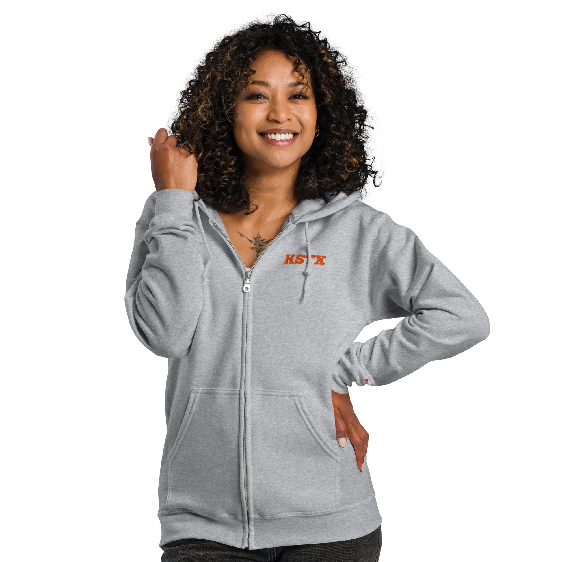 Unisex Heavy-Blend Zip Hoodie for casual wear, warmth, and comfort with full-zip design.