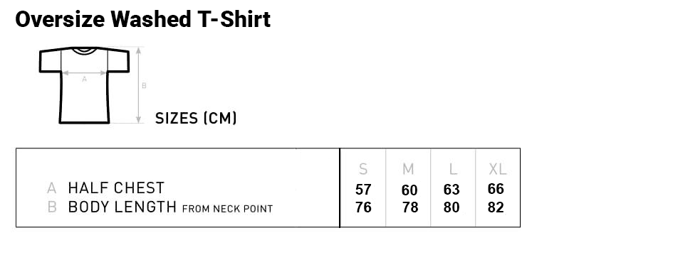 Oversize washed t-shirt for men, casual streetwear style, vintage look